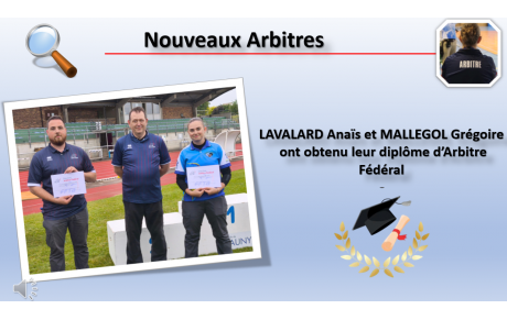 Diplômes Arbitres